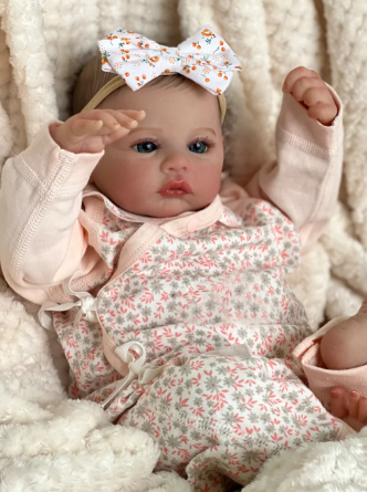 Reborn Baby Doll Meadow - 17-Inch Lifelike Finished Premium Doll with 3D Painted Skin